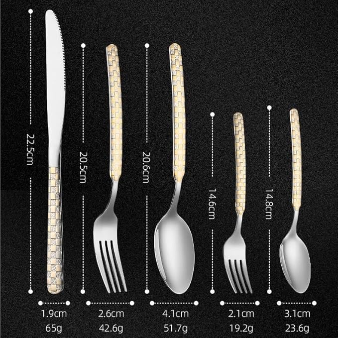 Stainless Steel Flatware serving set,Home Kitchen Eating Tableware Set,Dishwasher Safe,For Home Kitchen Restaurant Hote 5/20/30/40/50/60pcs Stainless Steel Cutlery Creative Water Cube Knife And Fork S