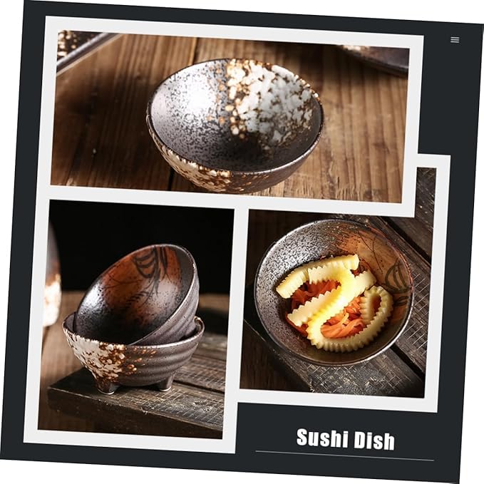 4pcs Ceramic Side Dish Appetizer Plates Ceramic Dip Dishes Ceramic Sauce Bowls Sushi Dipping Bowl Sauce Seasoning Plate Sauce Dish Mini Dipping Plates Ceramics Small Dish