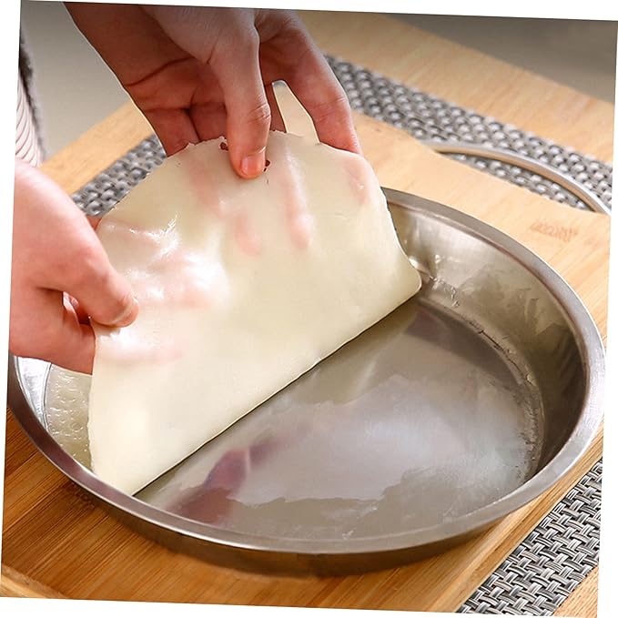 4pcs Stainless Steel Liangpi Plate Silver Slim Plate for Snacks Multi-function Serving Tray