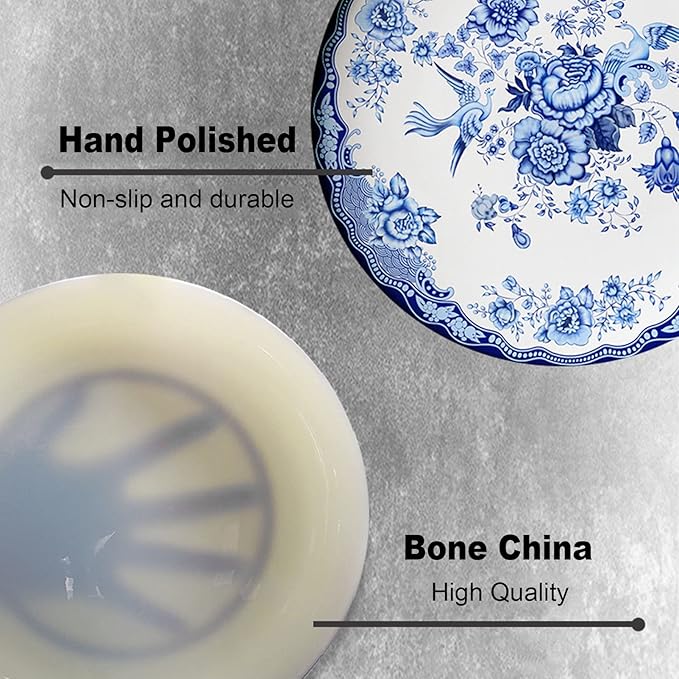 Tabletop Dinner SetsPorcelain Dinner Sets for 8 Persons, 40 Piece New Bone China Tableware Dinnerware Sets Round White Plates Sets