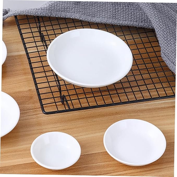 Cabilock 6pcs Home Restaurant Use Ceramic Sauce Plates Dipping Dishes Seasoning Dishes Small Plates Sauce Storage Holder
