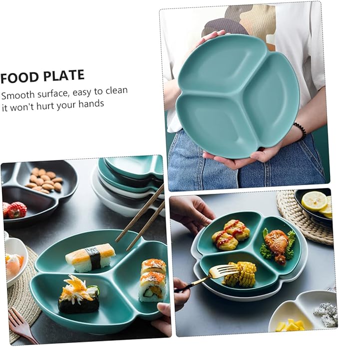 STOBAZA Ceramic Food Serving Plate Divided Serving Tray Appetizer Platter Platter