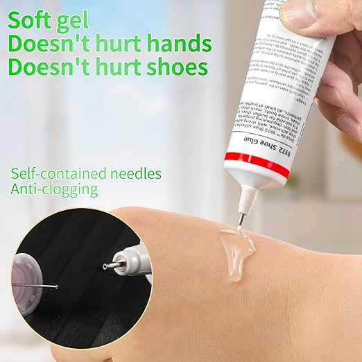 Shoe Glue Heavy Duty，Shoe Sole Repair Adhesive，Clear, Waterproof, high Strength, Strong Shoe Glue for Sneakers, Leather Shoes, Hiking Shoes, Boots, Sandals, 2oz.