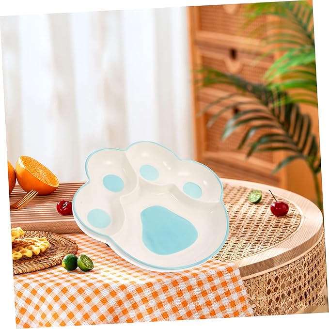 Mobestech Boys and Girls Dinnerware Creative Ceramic Plate Fruit Plate Easy Clean for Snacks and Meals