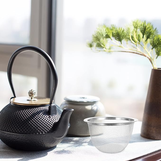 8pcs Stainless Steel Tea Infuser Filter Mesh Strainer for Loose Leaf Tea Herbs and Spices Diameter x Height for Home Brewing