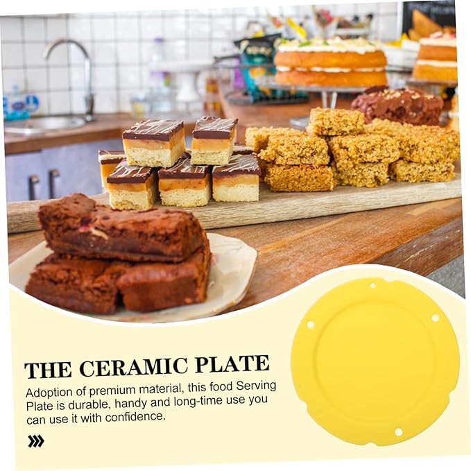 Healifty Irregular Ceramic Cheese Platter Serving Plate for Appetizers Snacks and Desserts Food-Grade Material for Family Gatherings and Parties