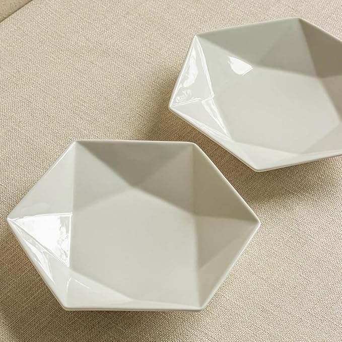 Dining Plates Simple Ceramic Plate Tableware Vegetable and Fruit Salad Bowl Home Dessert Plate Restaurant Barbecue Plate Dinner Plate