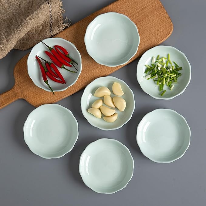 FAREWELL Dipping Bowls Appetizer Plate Set Ceramic Bowl Condiment Plate Soy Sauce Dipping Bowl Set Multi-Purpose Bowl Porcelain Dessert Salad Plate Appetizer Bowls