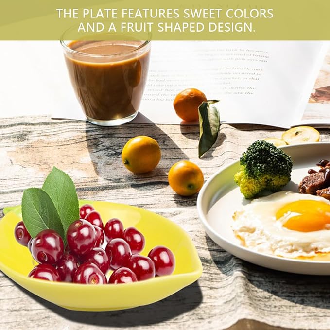 Elegant Ceramic Lemon Shaped Appetizer Plate Snacks Fruit Salad Desserts Mixing Bowls Food Serving Tray for Home Kitchen