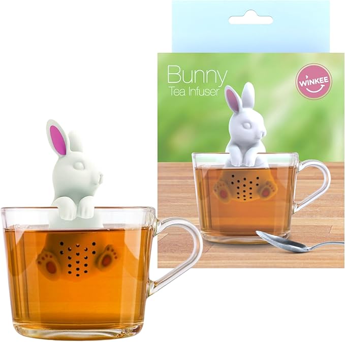 Winkee - Cute Animal Tea Infuser: Tea Egg for Loose Tea | Fun Tea Infuser | Tea Strainer for Cup | Silicone Spice Strainer | Animal-Shaped Tea Ball