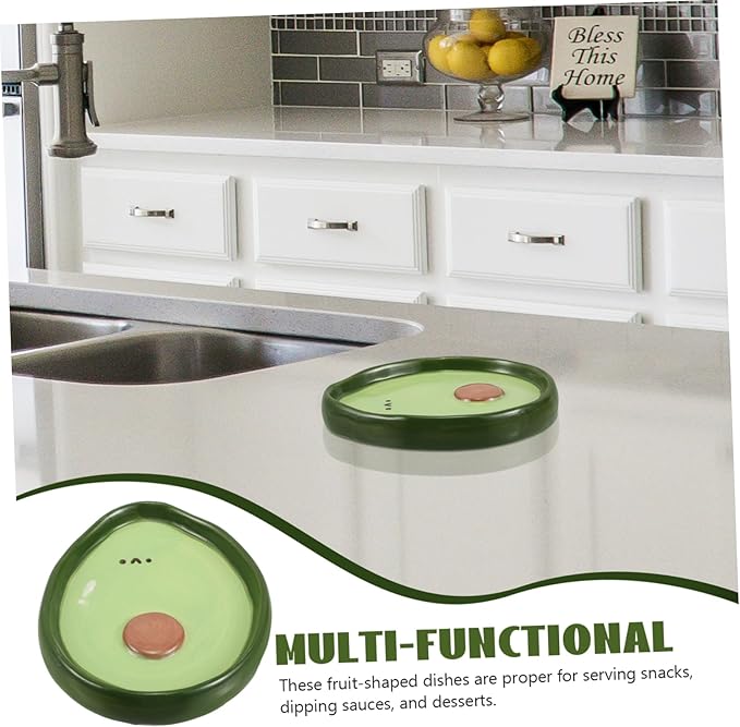 Mobestech Elegant European Style Ceramic Plate Fruit Shape Snack Serving Tray for Dinner Decorative Salad Dessert Plate