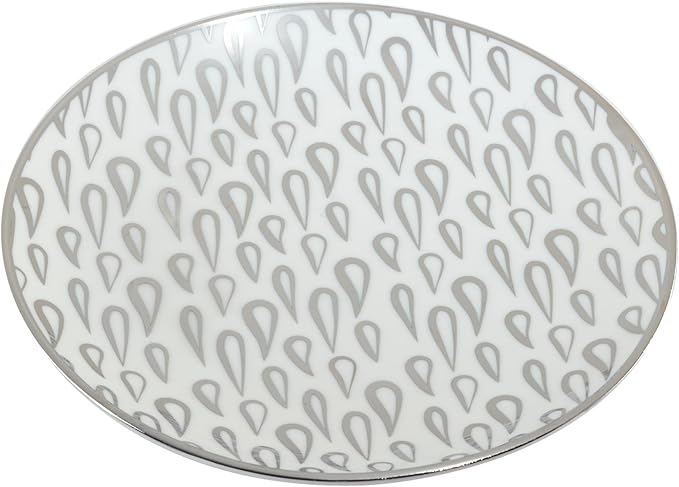 Certified International Mosaic Silver Plated 6" Luncheion/Canape Plates Set of 6 Assorted Designs