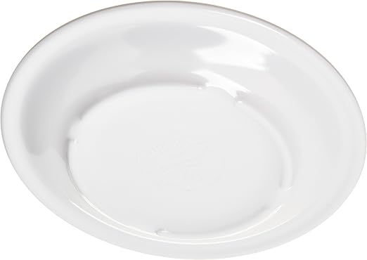 Carlisle FoodService Products Dallas Ware Reusable Plastic Plate Appetizer Plate with Rim for Buffets, Home, and Restaurants, Melamine, 5.5 Inches, White, (Pack of 48)