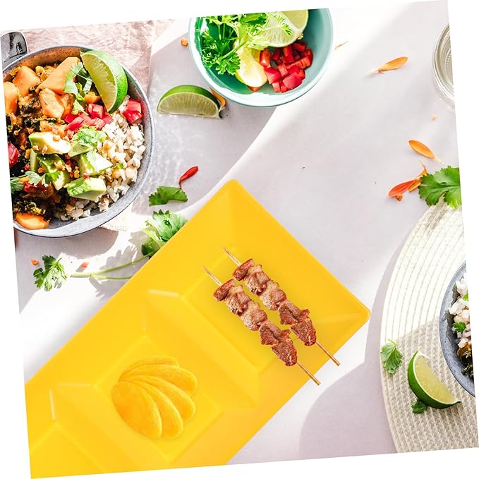 Mobestech 30pcs Plastic Divided Tray Serving Dish for Snacks Appetizers Desserts Easy to Clean Maintain for Parties Family Gatherings and Restaurants