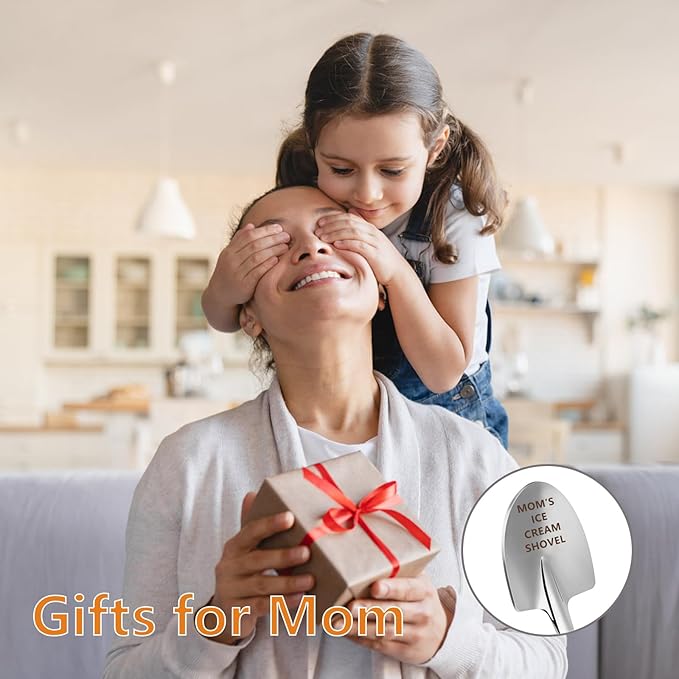 Birthday Gifts for Mom from Son,Mother Gift,Funny Ice Cream Shovel Spoon Presents,Christmas Gift for Mom, Step Mother, Mama, Mommy or Women In Law Birthday Retirement Presents