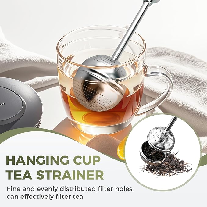 Stainless Steel Tea Diffuser,2025 New Tea Ball Infuser,Stainless Steel Tea Strainer Tea Infuser,For Loose Leaf Tea,Tea Diffusers Fine Mesh Tea Ball Tea Accessories (1)
