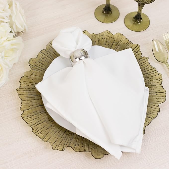 13" Charger Plates - Set of 24 - Acrylic Transparent Dusty Sage Green Round Reef Disposable Chargers, Ideal for Dinner Party Wedding Holiday Bulk Events