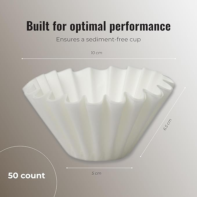 LSL Premium 50 Paper Basket Coffee Filters 2-4 Cup for Coffee Makers, Pour Over Coffee Filter