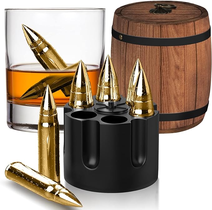 Gifts for Men Him Christmas, Whiskey Stone Gifts for Husband Anniversary, Unique Birthday Gift Ideas for Dad from Daughter Son Wife, Cool Stocking Stuffers, Bourbon Gadgets for Grandpa Uncle Father