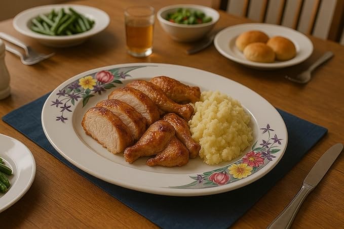 Mystic Romance Melamine 12-Piece Accent Plates, Lightweight Melamine Material (White)