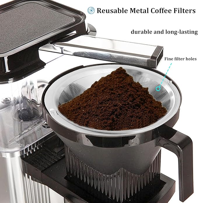𝙐𝙥𝙜𝙧𝙖𝙙𝙚𝙙 for Moccamaster Filters, #4 Coffee Filter, Coffee Filter for Technivorm Moccamaster KBGV and KBT Coffee Machines, Metal Coffee Filter, Reusable Metal Filters are The Best Gifts.