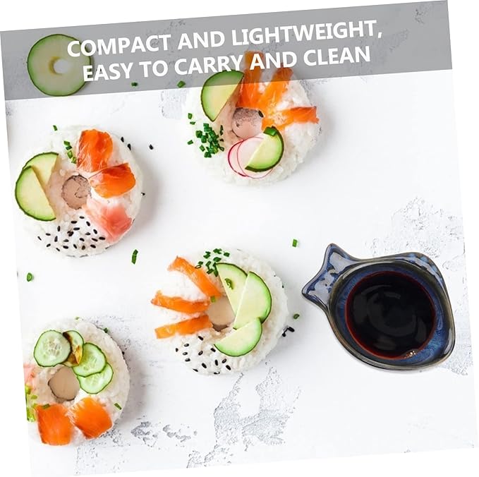 Fish Shaped Ceramic Sauce Plate Versatile Serving Dish Appetizer Plate for Home Restaurant Travel