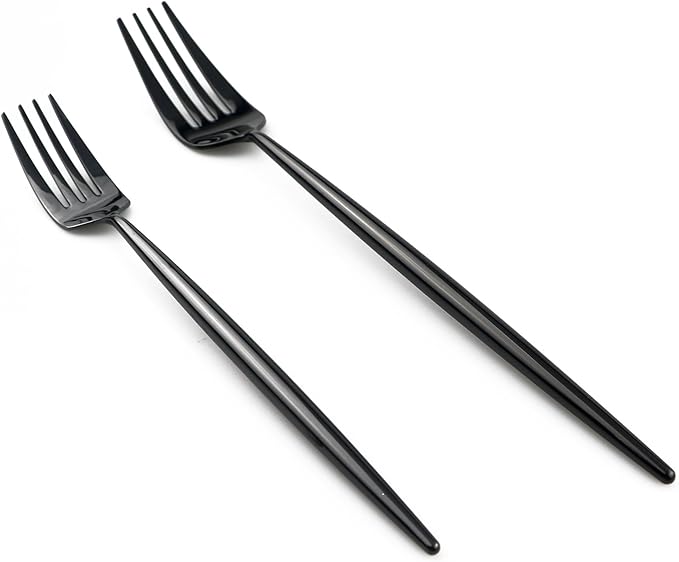 20-Piece Flatware Set, 18/10 Stainless Steel Dishwasher Safe, Mirror Polishing Black