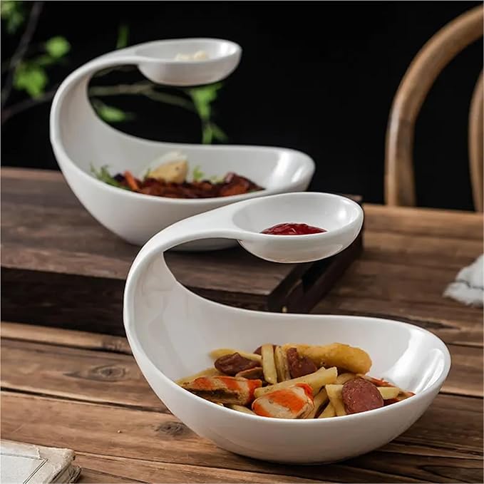 Ceramic Dessert and Appetizer Plate, Sushi Dim Sum Display Dish for Home and Professional Use