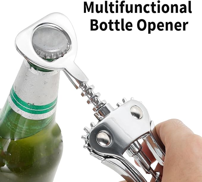 10PCS Wine Bottle Opener Stainless Steel Beer Bottle Opener Corkscrew Wine Opener Wine Corkscrew Manual Wing Corkscrew Elegant Wine Opener Tool