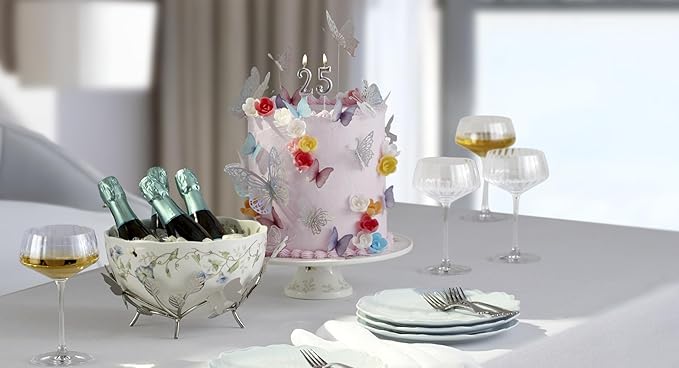 Lenox 898188 Butterfly Meadow 25th Anniversary Cake Plate