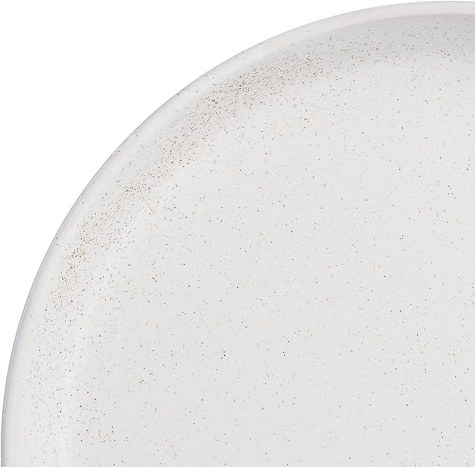 Gibson Soho Lounge Sofia Coupe Stoneware Dinnerware Set, Service for 4 (12pcs), White w/Speckle