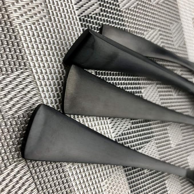 Matte Finish Polishing Black 18/10 Stainless Steel, Single Serving Flatware Silverware cutlery utensils Set,set of 6 Dinner Knife