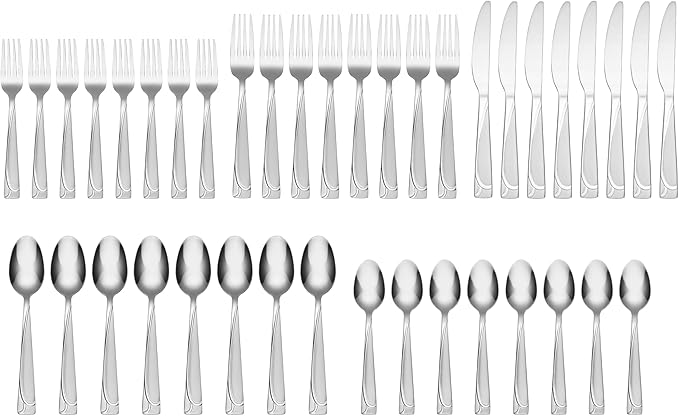 Cambridge 425540CJB2R Mena 40-Piece Flatware Set with Server