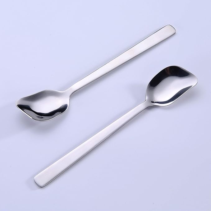 Nirosta Yogurt Spoon - Stainless Steel Gelato & Ice Cream Spoon, Fruit & Dessert Spoon, 6.4-inch, Set of 6