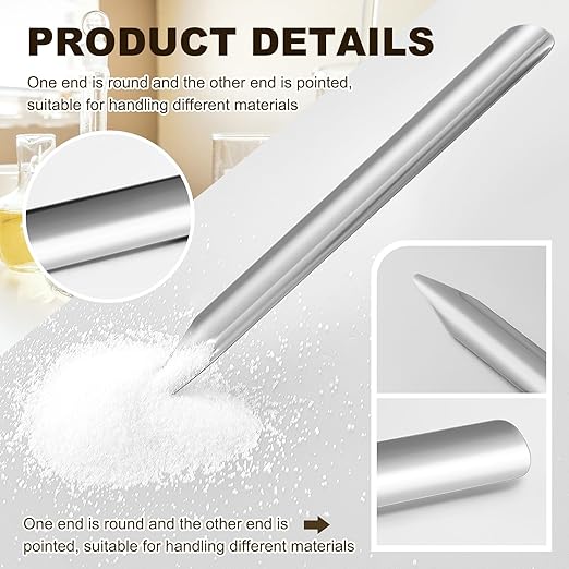 Zonon 12 Pcs 6 Inch Lab Spatula Stainless Steel Micro Lab Scoop Spatula Metal Bead Scoop with Rounded Pointed Ends Laboratory Sampling Curved Spoon for Mixing Powders Pastes Transferring Tool