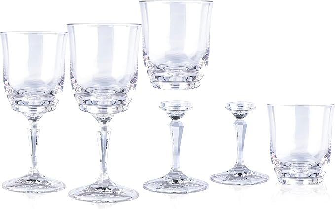 Twist off Stem 10 oz Clear Cut Premium ECOZEN, Clear Plastic, Dishwasher safe, Wine Glasses, Shatterproof, set of 4