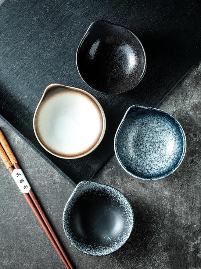 Snack Plate Snack Containers Chinese BBQ Seasoning Ceramic Snack Dish for Home Use, Suitable for Appetizers, Sushi, Cooked Food, Reusable Dessert Plates Snack Tray,D