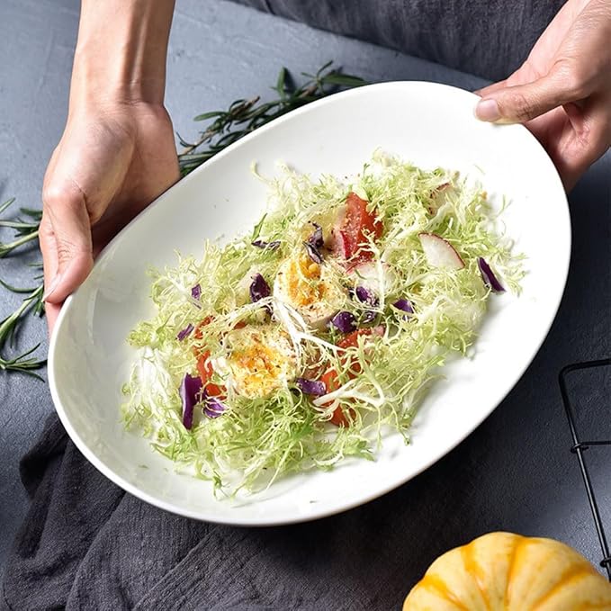 Dessert Plates Ceramic Salad Plate Simple Dessert Fruit Restaurant Hotel Banquet Dinner Tableware