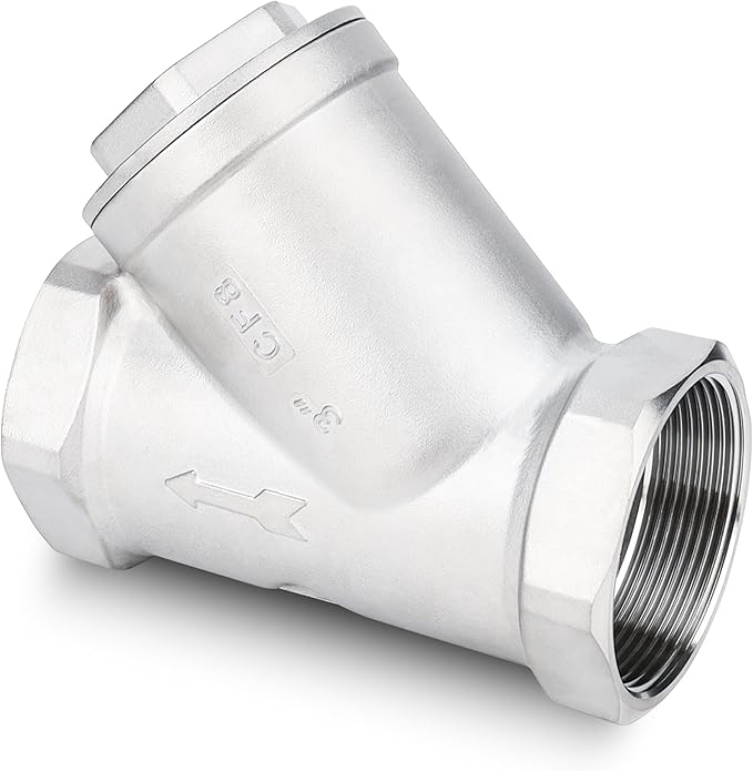 Industrial Plumbing Y Strainers NPT Female 3", Heavy Duty 304 Stainless Steel Y-Strainer, Y-Shaped Filter Valve Connector with 80 Mesh Screen to Remove Excess Impurities for Water Oil Gas DN80
