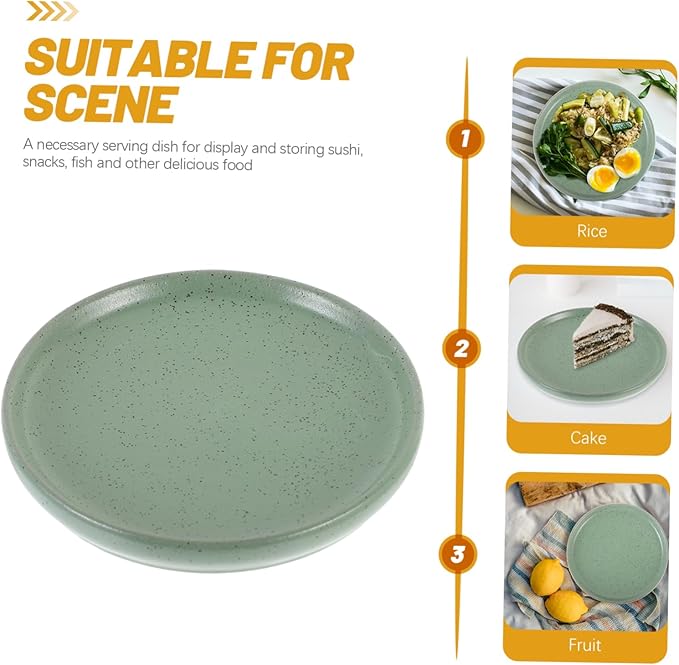 Alipis Solid Ceramic Snack Plate for Appetizers Vintage Style Sushi Serving Tray Reusable Food Catering Dish for Parties and Events Casserole Platter