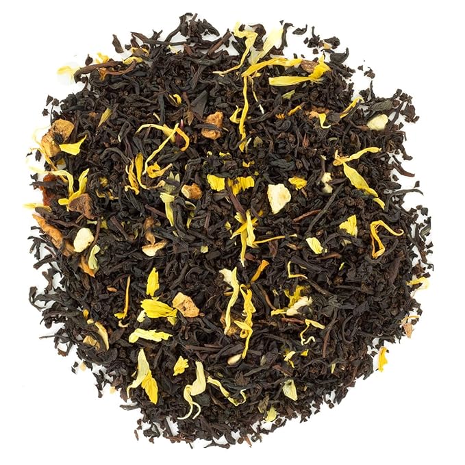Pumpkin Spice Flavored Loose Leaf Black Tea Pouches - 4oz | Rooibos and Black Tea Blend | Natural Pumpkin and Cinnamon Notes | Cozy Autumn Tea | Small Batch | Fall Spiced Tea for Hot or Iced Use
