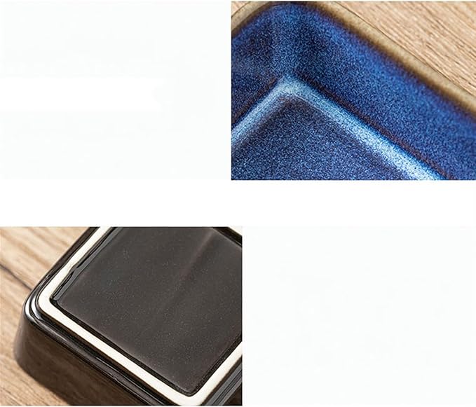 Sauce Dish Retro Ceramic Snack Plate Commercial Hot Pot Seasoning Household Sauce Plate Dipping Bowl Appetizer Plate Snack Plate(A), ZCL2024