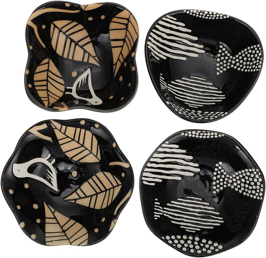4pcs Ceramic Fruit Plates for Party Charcuterie Appetizer Kitchen Supply Decorative Sauce Dishes