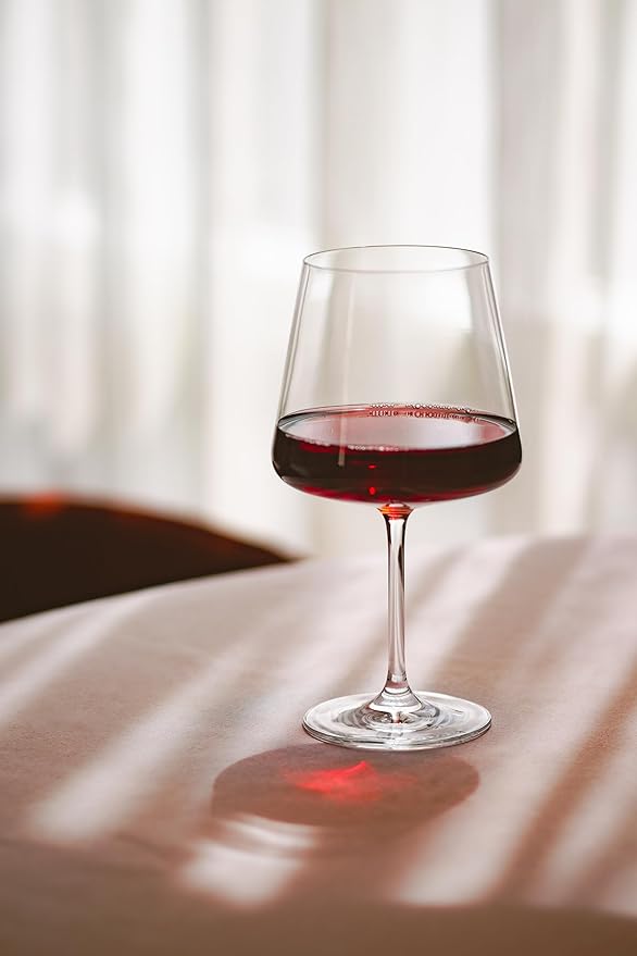 Schott Zwiesel MioVino German Made Crystal Glass, 23 Oz. Burgundy (Set of 4), Clear