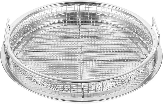 Kichvoe 1set Bbq Tray Grill Prep Meat Strainer for Outdoor Barbecue and Indoor Dining Serving Plate for Fried and Grilled Foods