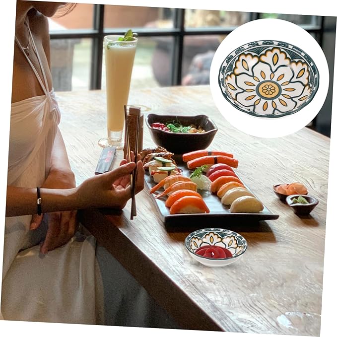 ABOOFAN Porcelain Sauce Dishes Ceramic Plate for Soy Sauce Condiments Appetizer