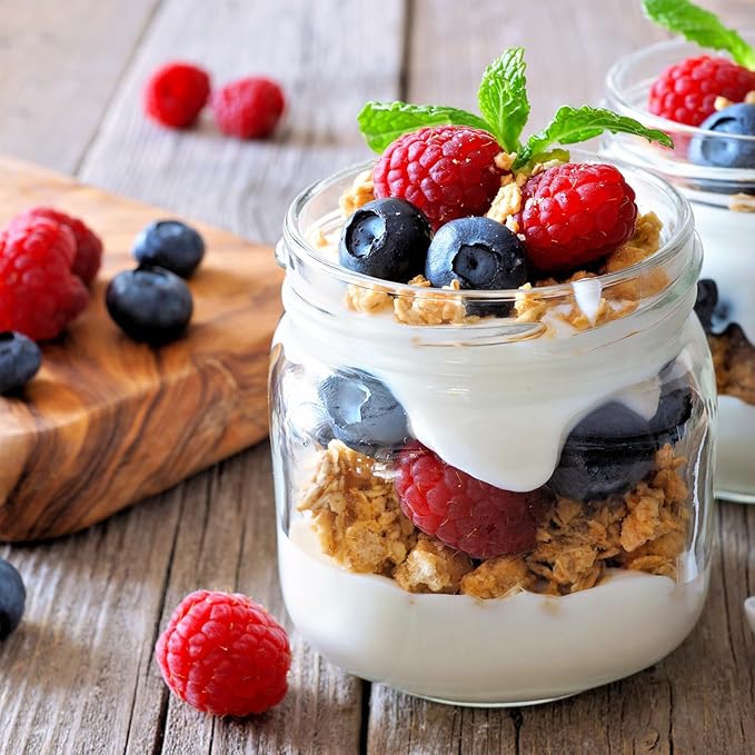 Overnight Oats Containers with Lids, 16oz Glass Jars with Lids 2 pcs, Taffy, Wide Mouth Mason jars for Salad, Yogurt, Snacks, Meal Prep