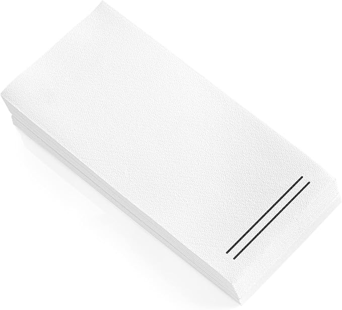 50 Pack Linen Feel Guest Paper Hand Towels | Disposable Super Absorbent Airlaid Paper Towels For Bathroom, Party, Weddings, Or Events | 12 x 17 Inches 1/6 Folded Decorative Design