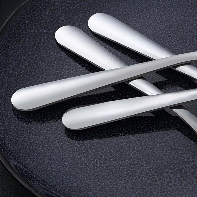 Unokit Spoons Silverware Set - 36-Piece (6.7 inch) Stainless Steel Dinner Dessert Spoons, Tablespoon, Silverware Spoons Only for Home, Kitchen or Restaurant - Mirror Polished, Dishwasher Safe