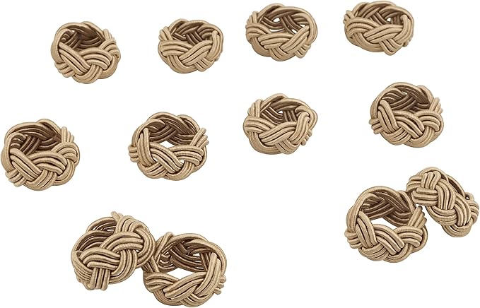 Napkin Rings Set of 12 for Dinner Parties, Weddings Receptions, Family Gatherings, or Everyday Use - Set Your Style with Daily Use Table Décor Accessories - Oat Brown